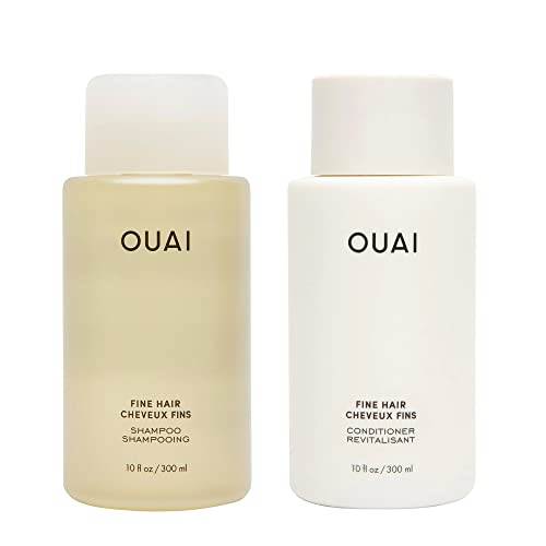 OUAI 샴푸+컨디셔너 세트. 황산염이 없습니다. 각 10온스....