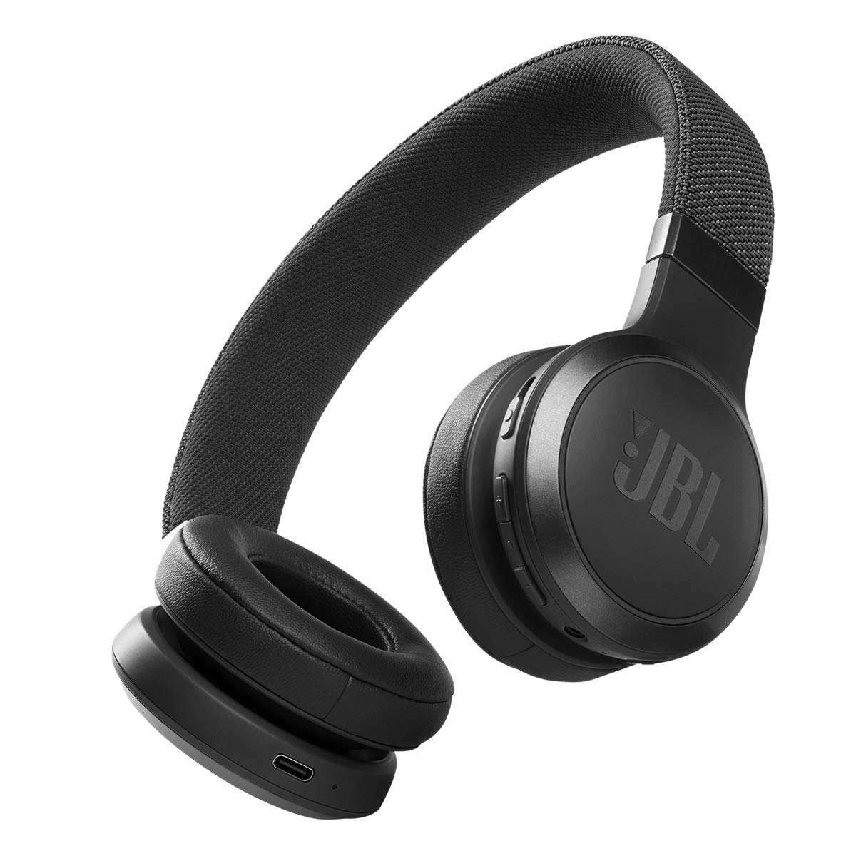 JBL Live 460NC - 배터리 수명이 길고 음성 지원 제어 기능이 있는 무선 온이어 노이즈 캔슬링 헤드폰 - 블랙