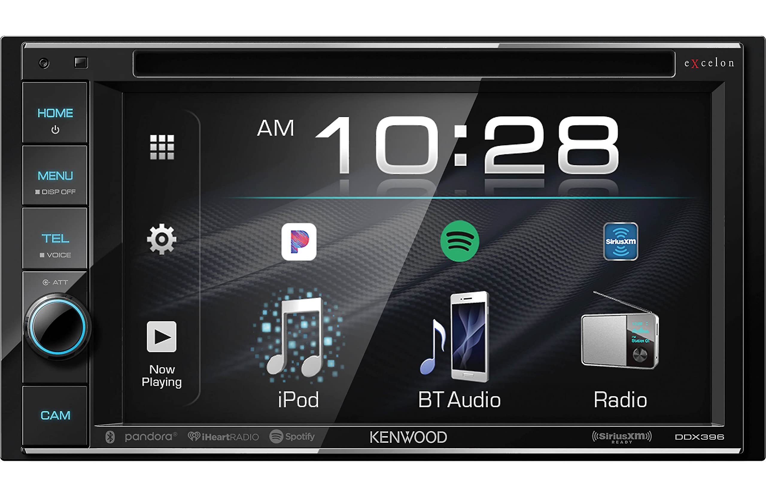 KENWOOD eXcelon DDX396BT Double DIN SiriusXM Ready Bluetooth in-Dash DVD/CD/AM/FM 차량용 스테레오 수신기 w/ 6.2' 터치스크린