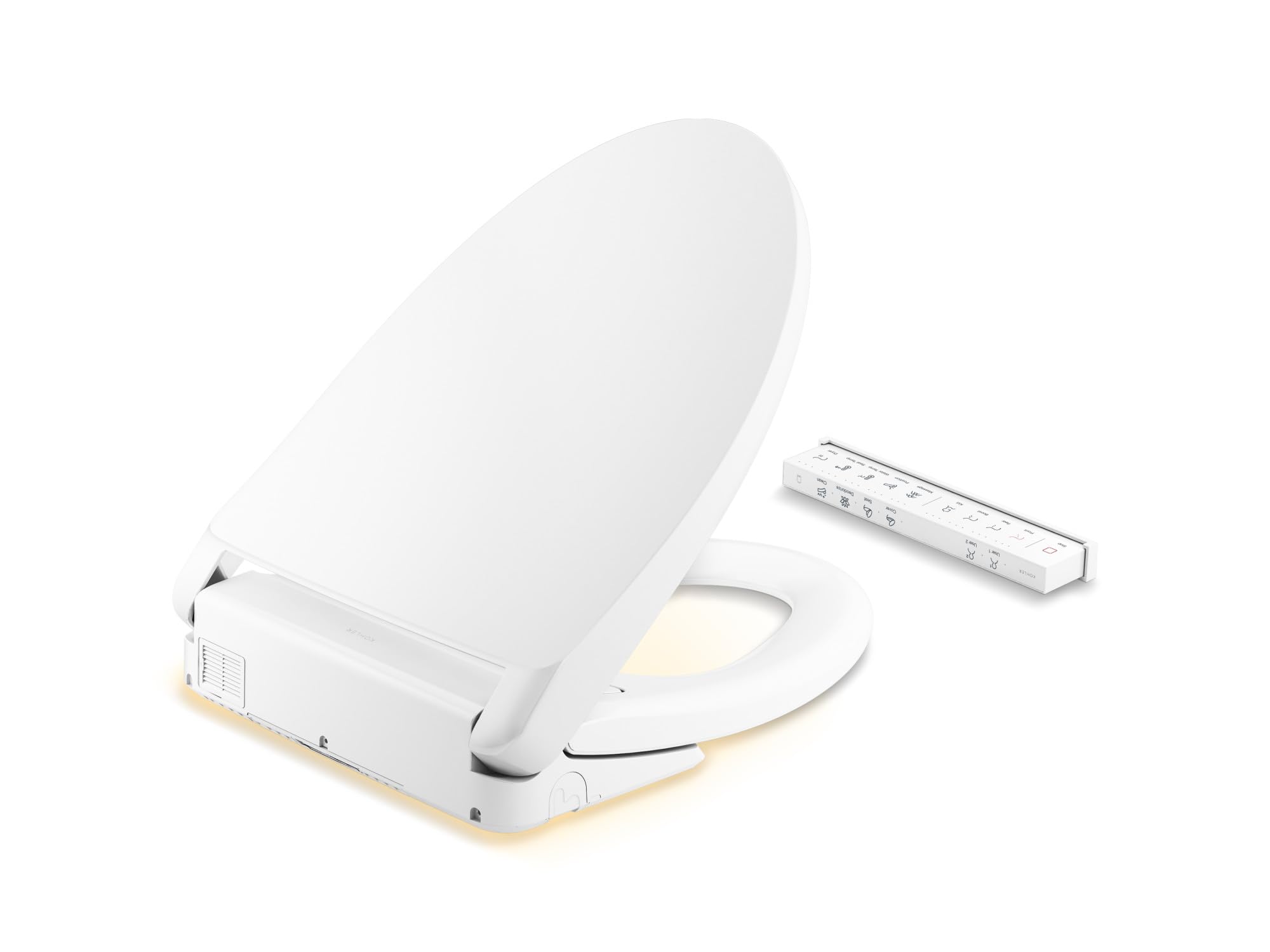 KOHLER 28821-0 PureWash E930 Elongated Heated Bidet Toilet Seat with Remote Control, Warm Water Bidet for Existing Toilets with Dryer, Adjustable Bidet Sprayer, White