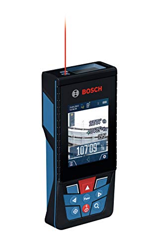 Bosch GLM400C Blaze 야외 400피트 블루투스 연결 레이저 측정 카메라 및 AA 배터...