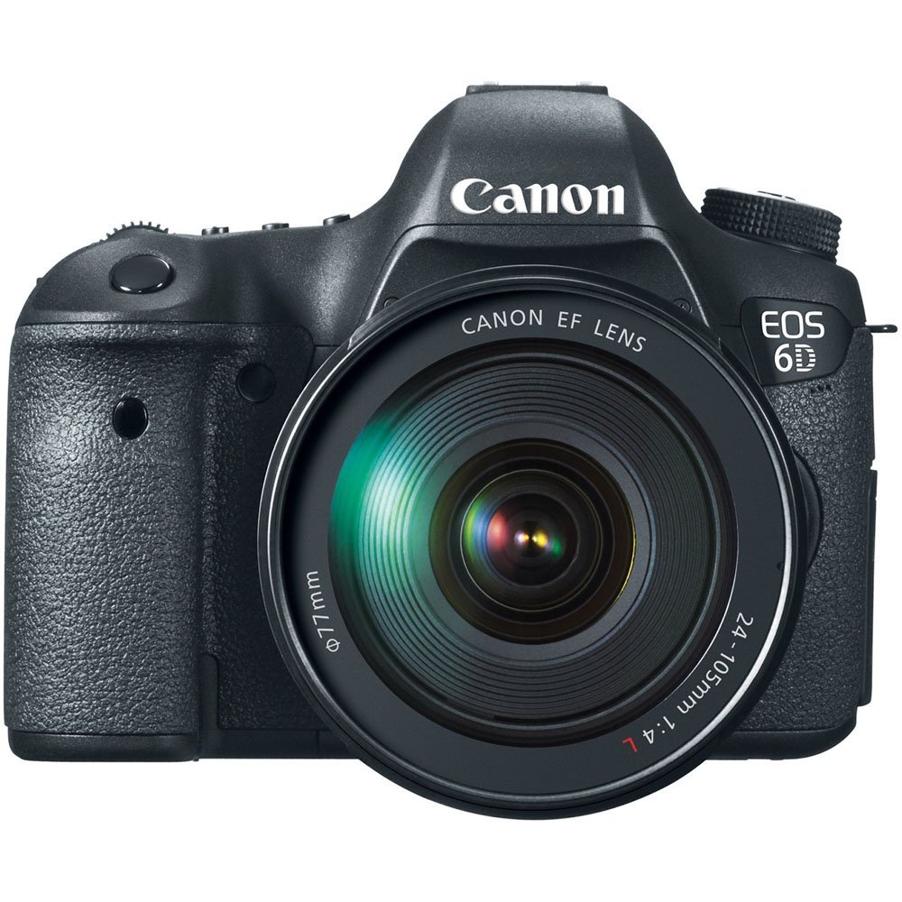 Canon 3.0 인치 LCD 및 EF 24-105mm f / 4L IS USM 렌즈 키트가 장착 된 EOS 6D 20.2 MP CMOS 디지털 SLR 카메라-Wi-Fi 지원