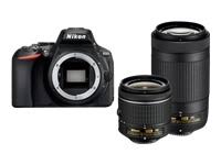Nikon D5600 DX 포맷 디지털 SLR (AF-P DX 포함) NIKKOR 18-55mm f / 3.5-5.6G VR 및 AF-P DX NIKKOR 70-300mm f / 4.5-6.3G ED