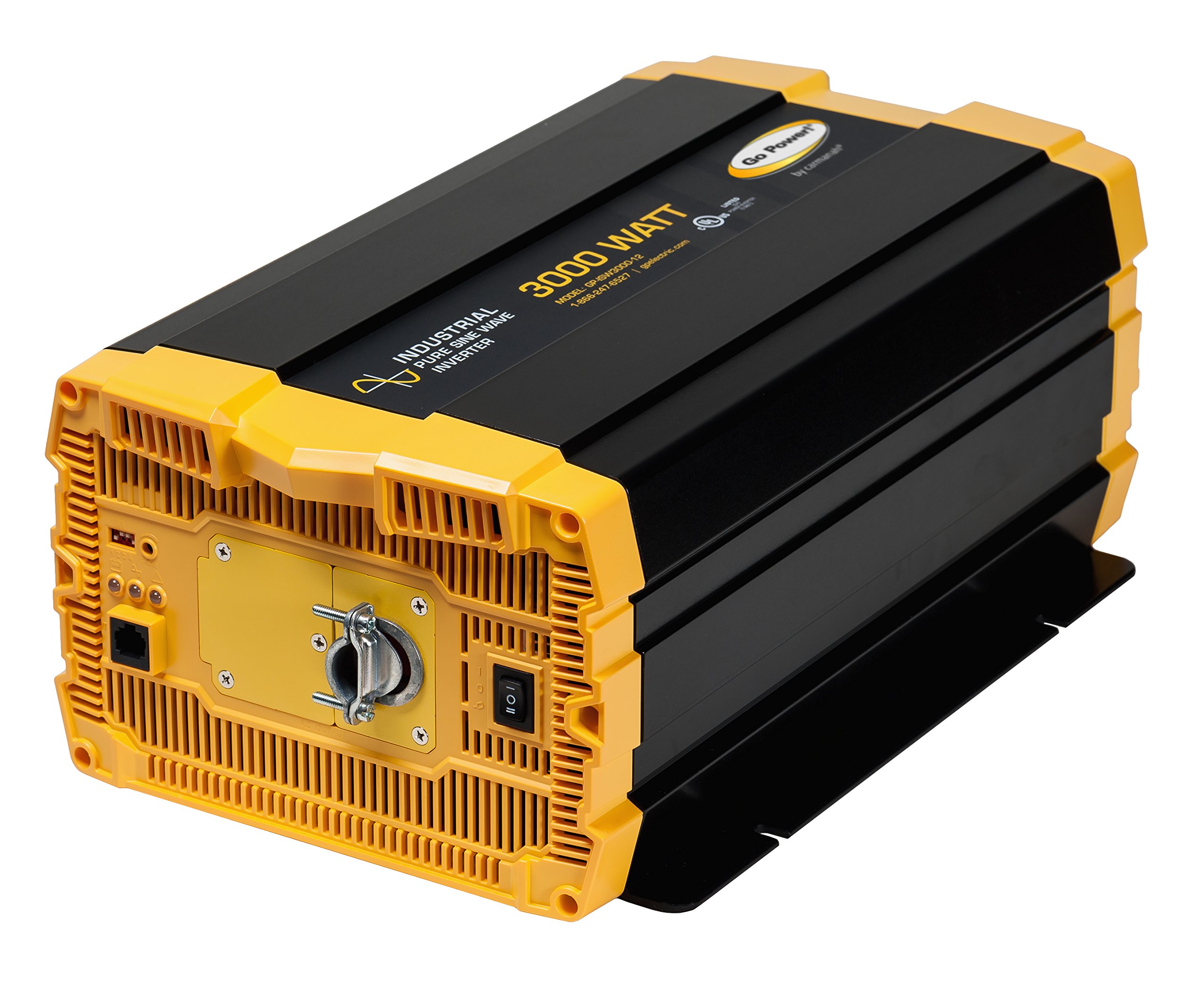 Go Power GP-ISW3000-12 Industrial Pure Sine Wave Inverter, Black,Yellow