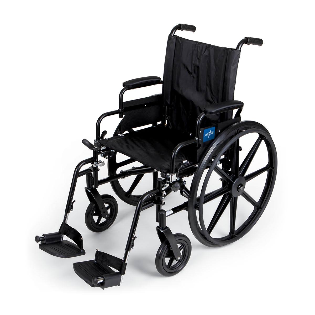 Medline "경량 휠체어 모델 K4-X- 와이드, 22 인치 시트, 블랙"...