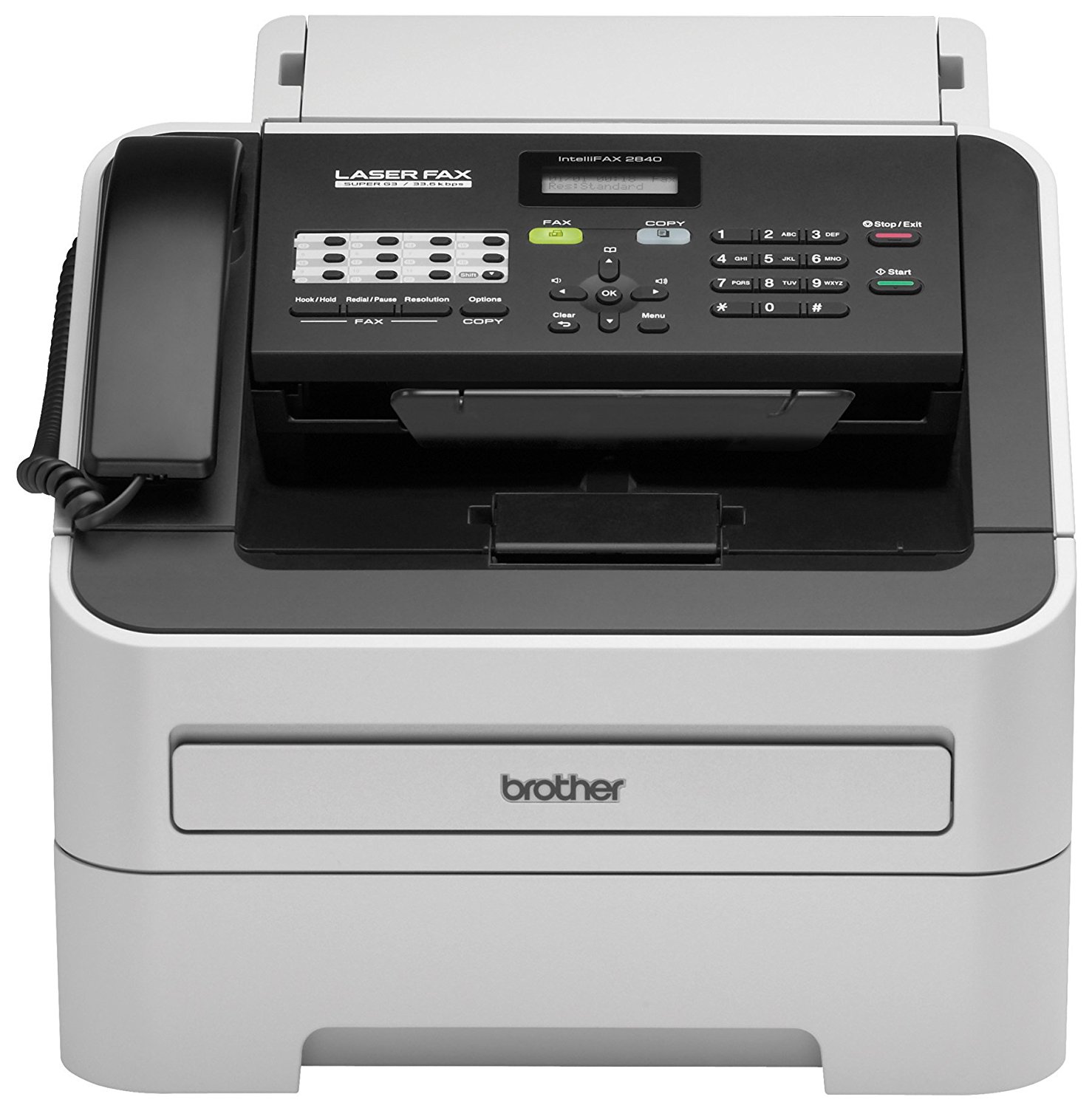 Brother Printer RFAX2840 무선 흑백 프린터 (스캐너 및 팩스 포함)