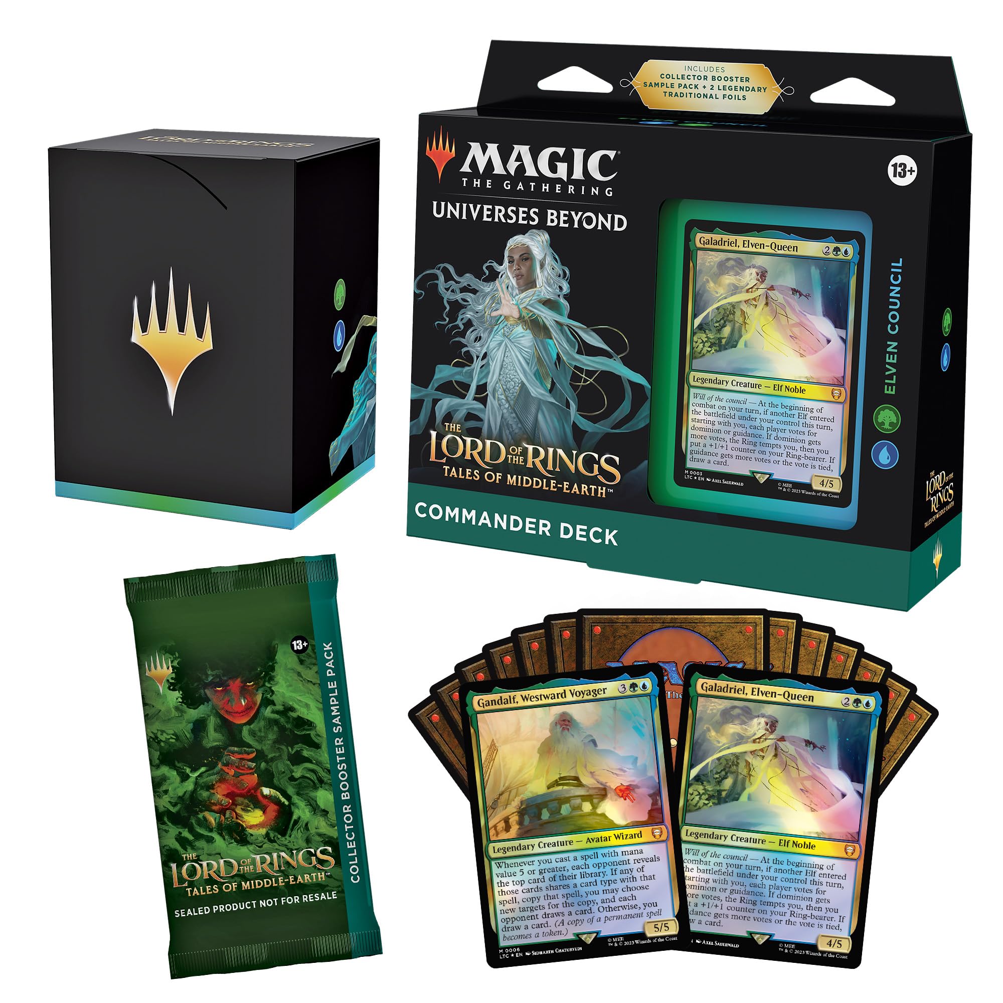 Magic The Gathering 매직: 더 개더링 반지의 제왕: 중간계의 이야기 커맨더 덱 3 + 콜렉터 부스터 샘플 팩