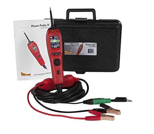 Power Probe IV w/Case & Acc - Red (PP401AS) [자동차 진단 테스트 도구 디지털 전압계 ACDC 전류 저항 회로 테스터 연료 인젝터 테스터]