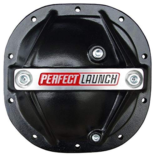 Proform 69501 포드용 완벽한 발사 로고 및 8.8' 베어링 캡 안정기 볼트가 있는 검은색 알루미늄 차동 커버