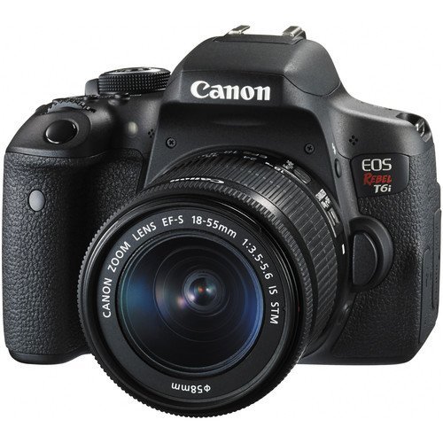 Canon EOS Rebel T6i DSLR 카메라 (EF-S 18-55mm f / 3.5-5.6 IS STM 렌즈 포함)-국제 버전 (보증 없음)
