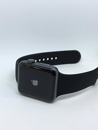 Apple Series 2 iPhone 용 시계-42mm 스페이스 그레이 알루미늄 케이스와 블랙 스포츠 밴드