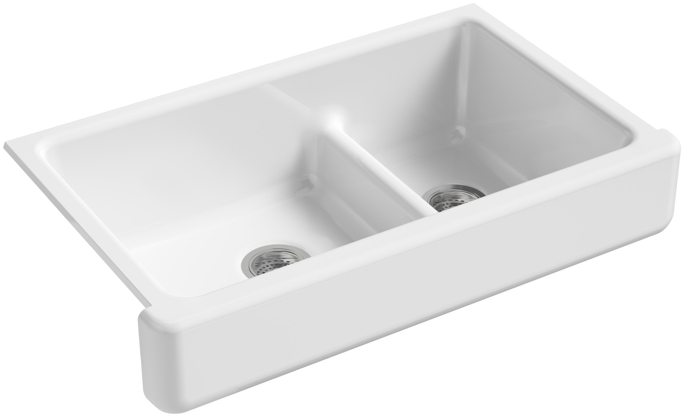 KOHLER K-6426-0 Whitehaven Farmhouse Smart Divide Self-...