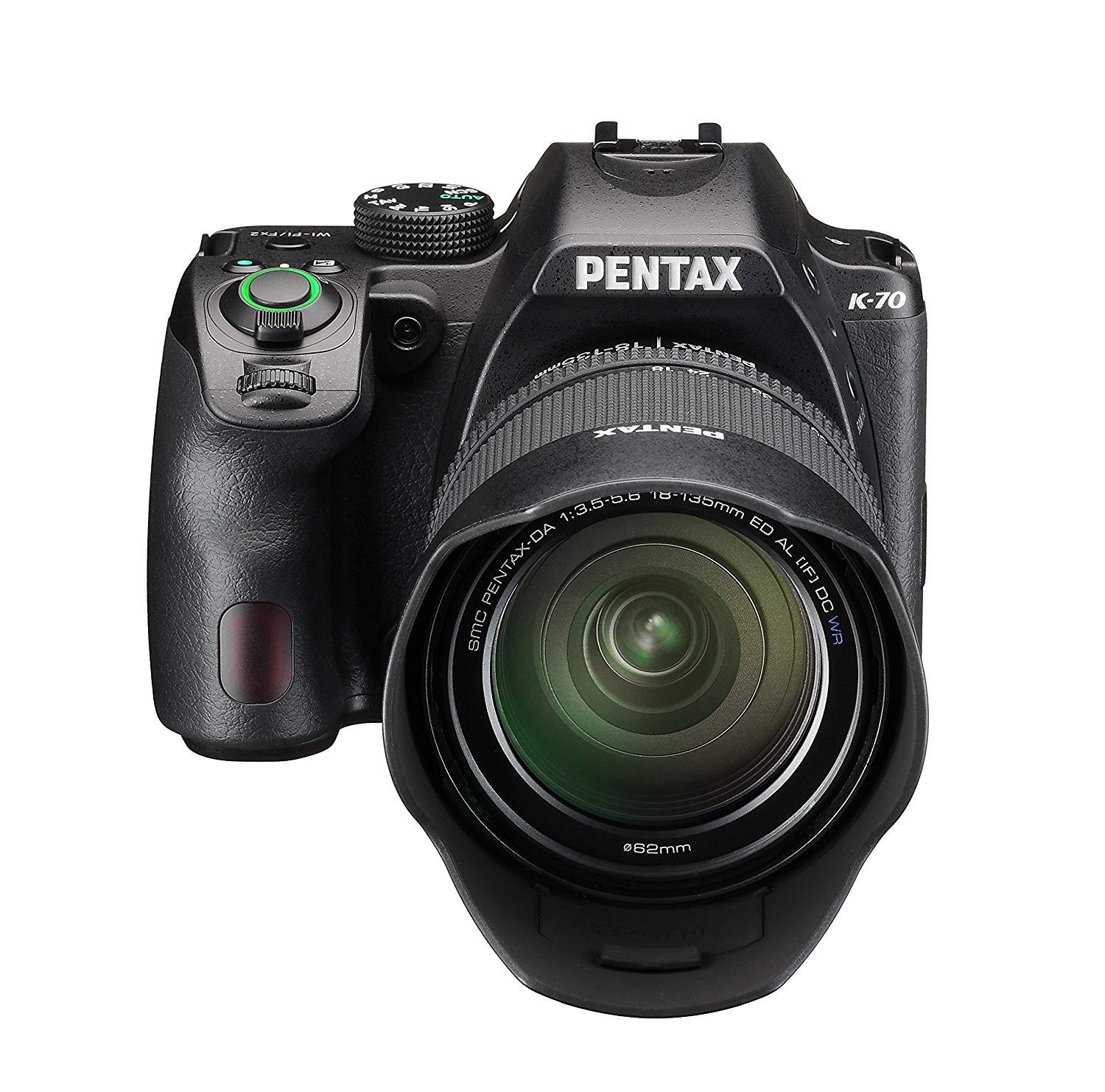 Pentax 18-135mm 렌즈가 장착 된 K-70 내후성 DSLR 카메라 (블랙)