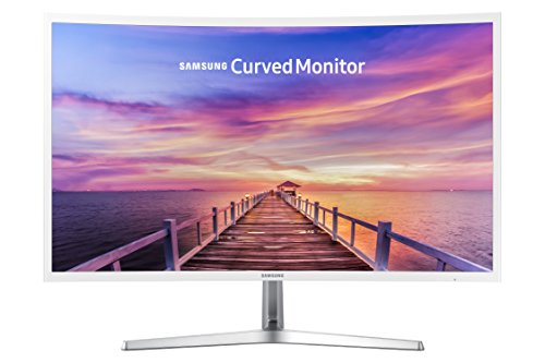 Samsung 새로운 32 풀 HD 곡선 스크린 LED TFT LCD 모니터 광택 화이트 MagicBright FreeSync 기술 에코 세이빙 플러스 눈 보호기 VGA HDMI