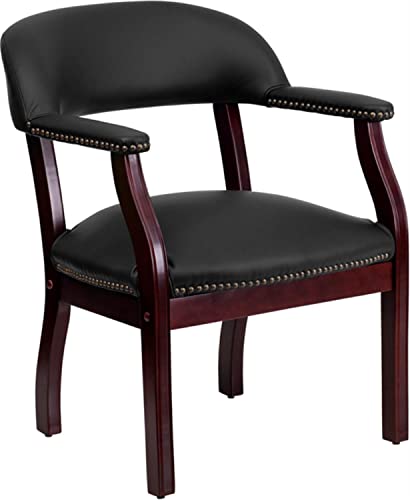 Flash Furniture 블랙 비닐 고급스러운 회의 의자
