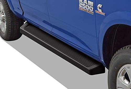 APS iBoard Black Running Boards Style Custom Fit 2009-2018 Dodge Ram 1500 Crew Cab Pickup 4-Door & 2010-2020 Ram 2500 3500 (09-12 드릴링 필요) (Nerf Bars Side Steps Side Bars)