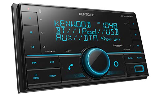 KENWOOD DPX304MBT Double DIN in-Dash Digital Media Receiver with Bluetooth(CD 재생 안 함) | Mechless 자동차 스테레오 수신기 | Amazon Alexa 지원 - 블랙