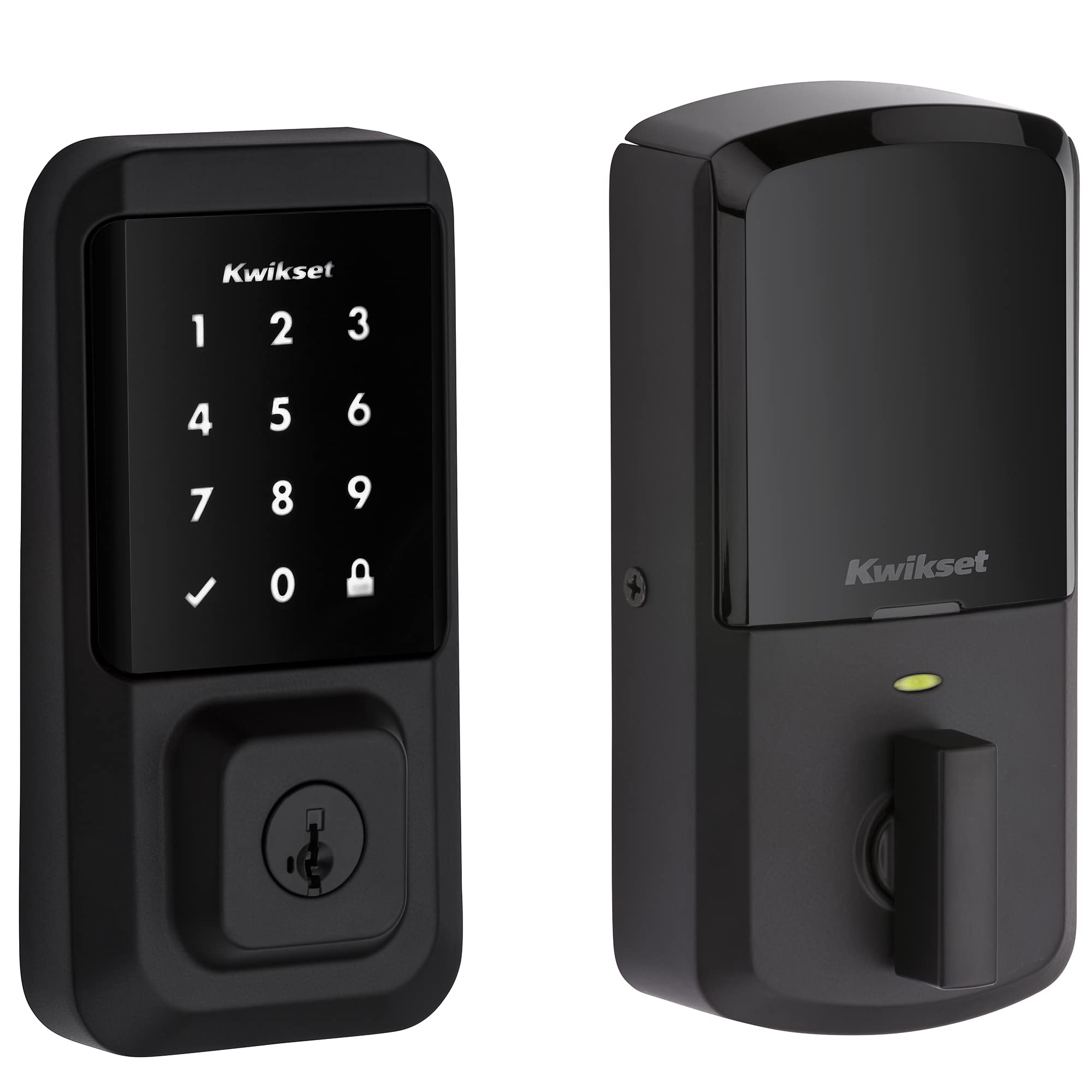 Kwikset 99390-001 Halo Wi-Fi Smart Lock Keyless Entry 전자식 터치스크린 데드볼트(SmartKey 보안 기능 포함)