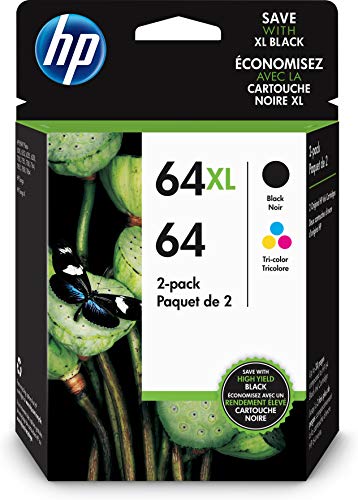 HP 64 CLR/64XL BLK(3YP23AN#140) 잉크 카트리지 콤보 2팩...