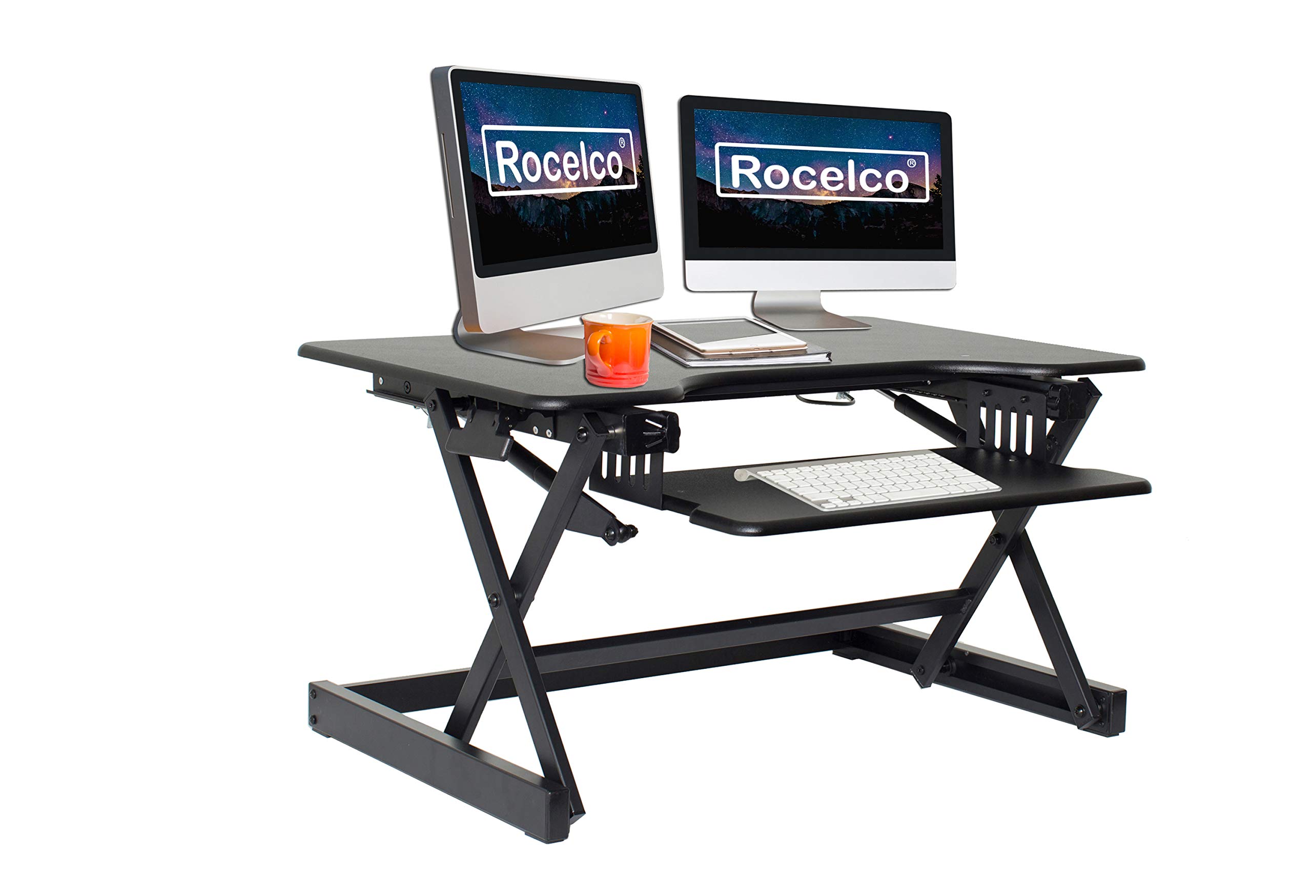 Rocelco 높이 조절 스탠딩 데스크 컨버터