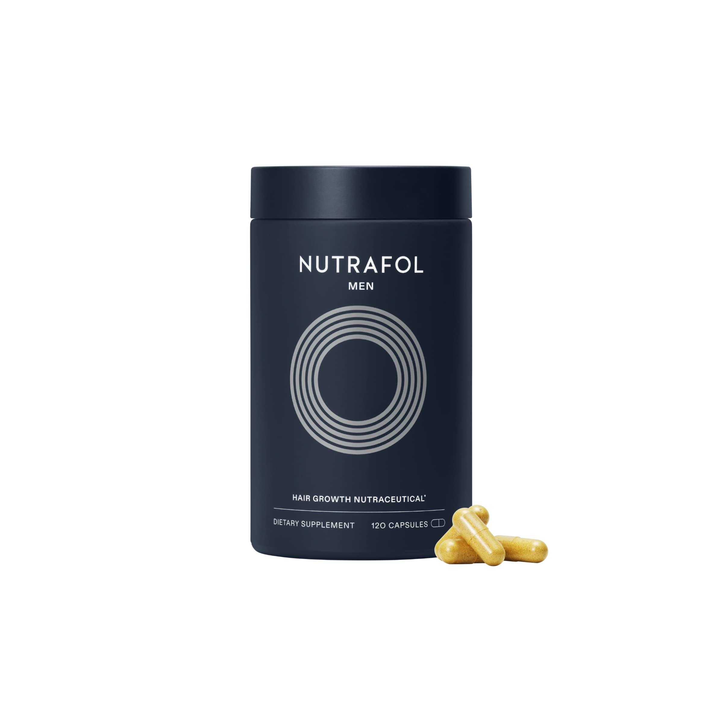 Nutrafol 남성 모발 성장 보조제 | 더 많은 두피를 덮으면서 눈에 띄게 두껍고 강한 모발에 임상적으로 효과적 | 피부과 전문의 추천 | 1 병 | 1개월분