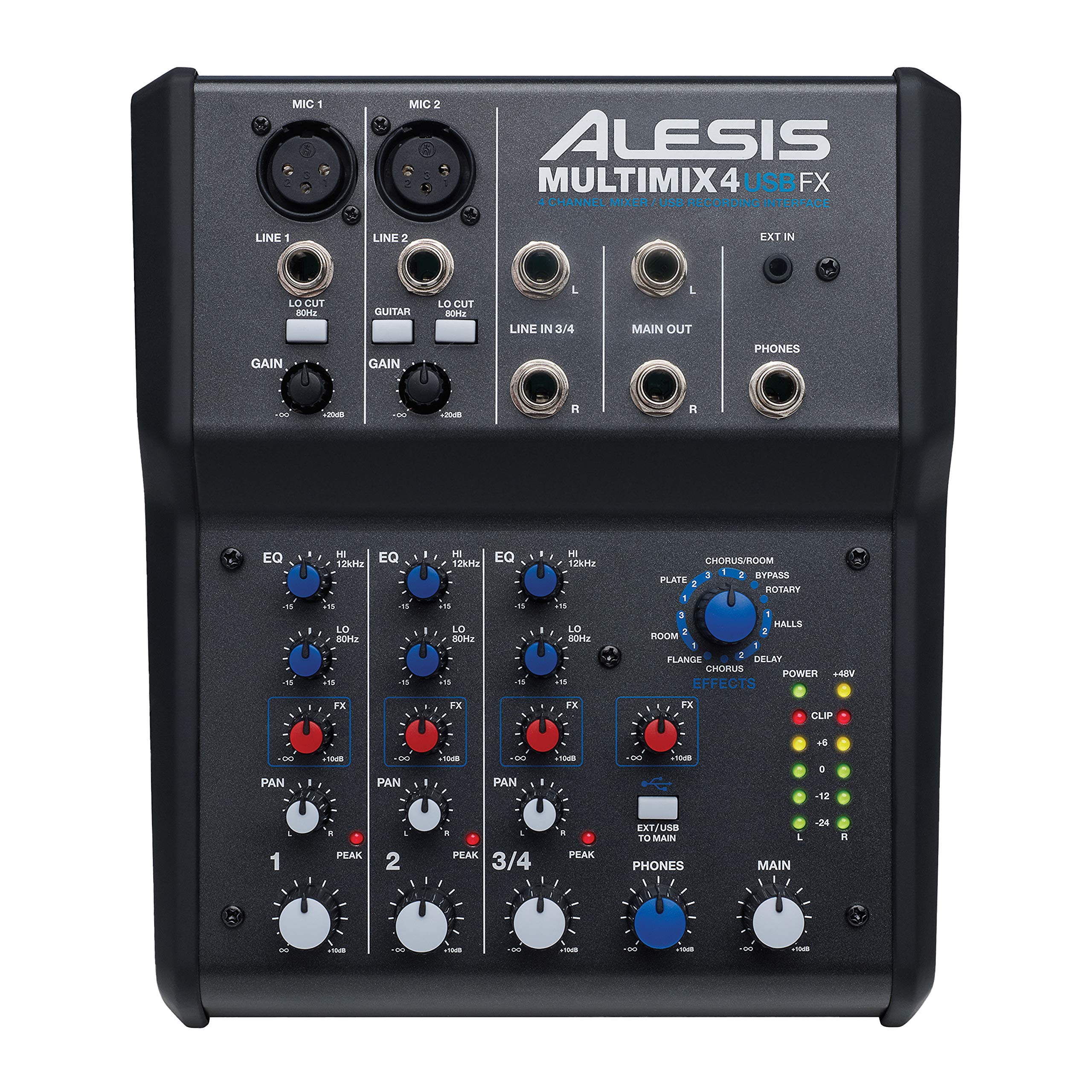 Alesis 멀티믹스 USB FX | 효과 및 USB 오디오 인터페이스가 있는 채널 믹서...