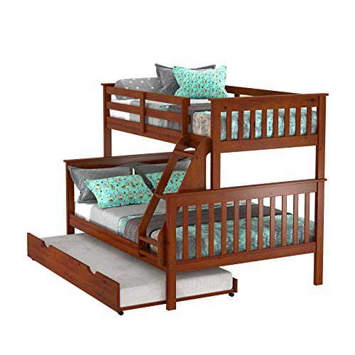 Donco Kids 122-3-TFE_503E 미션 이층 침대 withTrundle Twin / Full / Twin Light Espresso