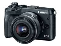 Canon 미러리스 일안 카메라 EOS M6 렌즈 키트 (블랙) EF-M15-45mm F3.5-6....