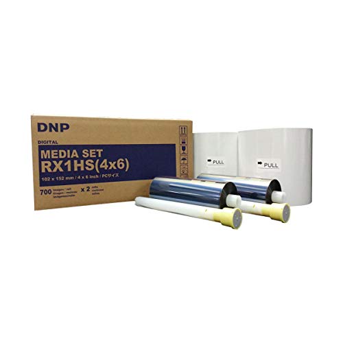 DNP DS-RX1HS Dye Sub 프린터용 4x6' 인쇄 매체; 롤당 700매 인쇄; 케이스당 2개 롤(총 1400개 인쇄).