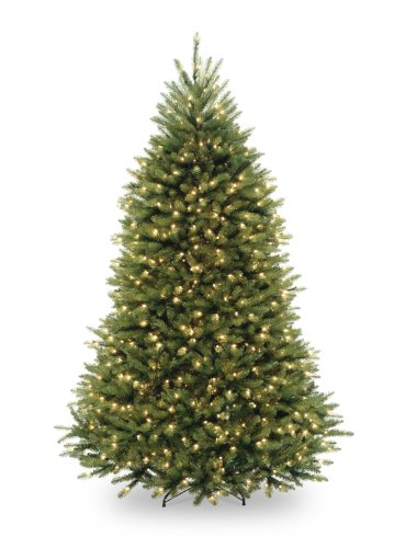 National Tree Company 사전 조명 인공 크리스마스 트리 | Pre-strung 흰색 조명 및 스탠드 포함 | 던힐 전나무 - 6.5피트