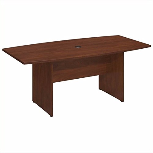 Bush Business Furniture 72W x 36D 보트 모양의 한센 체리 목재 베이스가 있는 회의 테이블