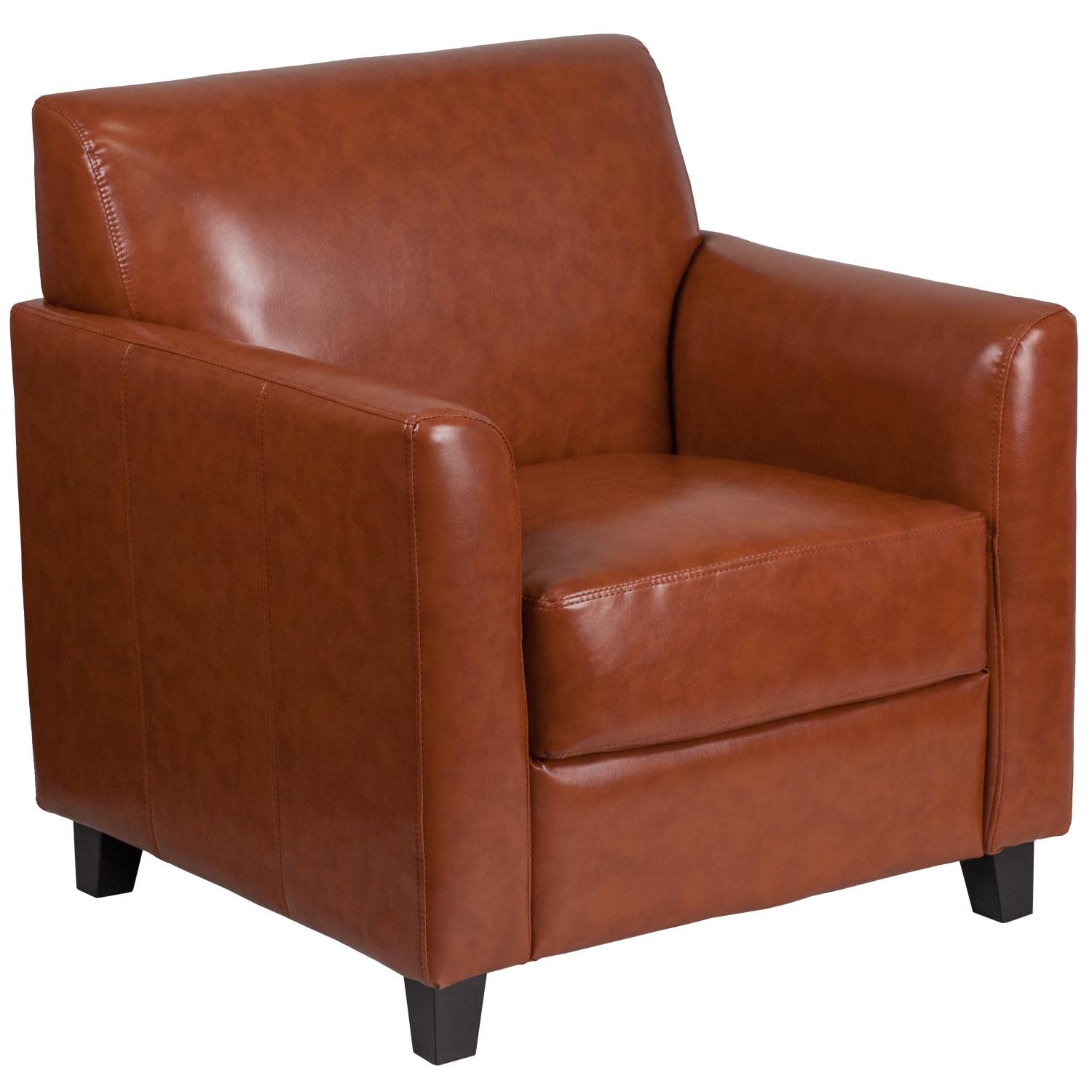 Flash Furniture HERCULES 외교관 시리즈 코냑 가죽부드러운 의자