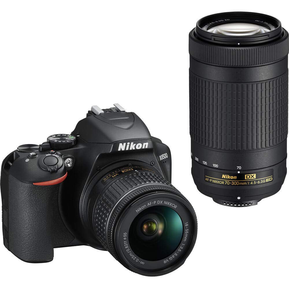 Nikon D3500 DSLR 카메라 with AF-P DX NIKKOR 18-55mm 렌즈 (블랙)