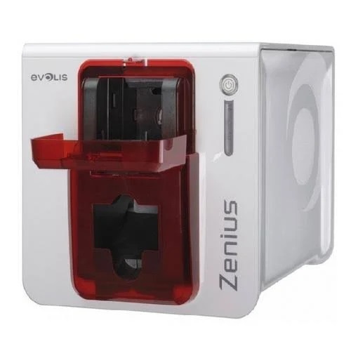 Evolis Zenius Classic 라인 컬러 승화/열전사 ID 카드 프린터 - 빨간색