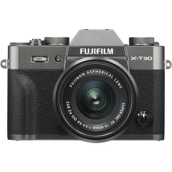 Fujifilm 후지 필름 X-T30 미러리스 카메라 (XC 15-45mm f / 3.5-5.6 OIS PZ 렌즈 포함)-차콜 실버