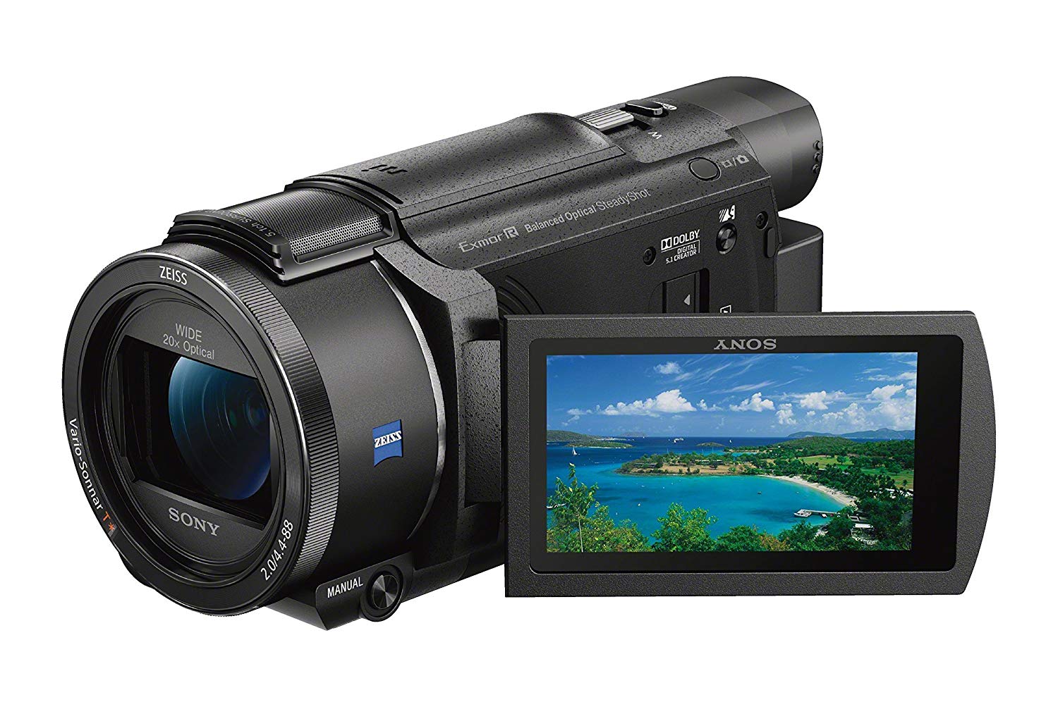 Sony 소니 핸디캠 FDR-AX53 16.6메가픽셀 울트라 HD 캠코더 - 4K - 블랙...