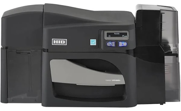 Fargo ISO 마그네틱 스트라이프 인코더 및 잠금 호퍼가 있는 DTC4500e 양면 ID 카드 프린터