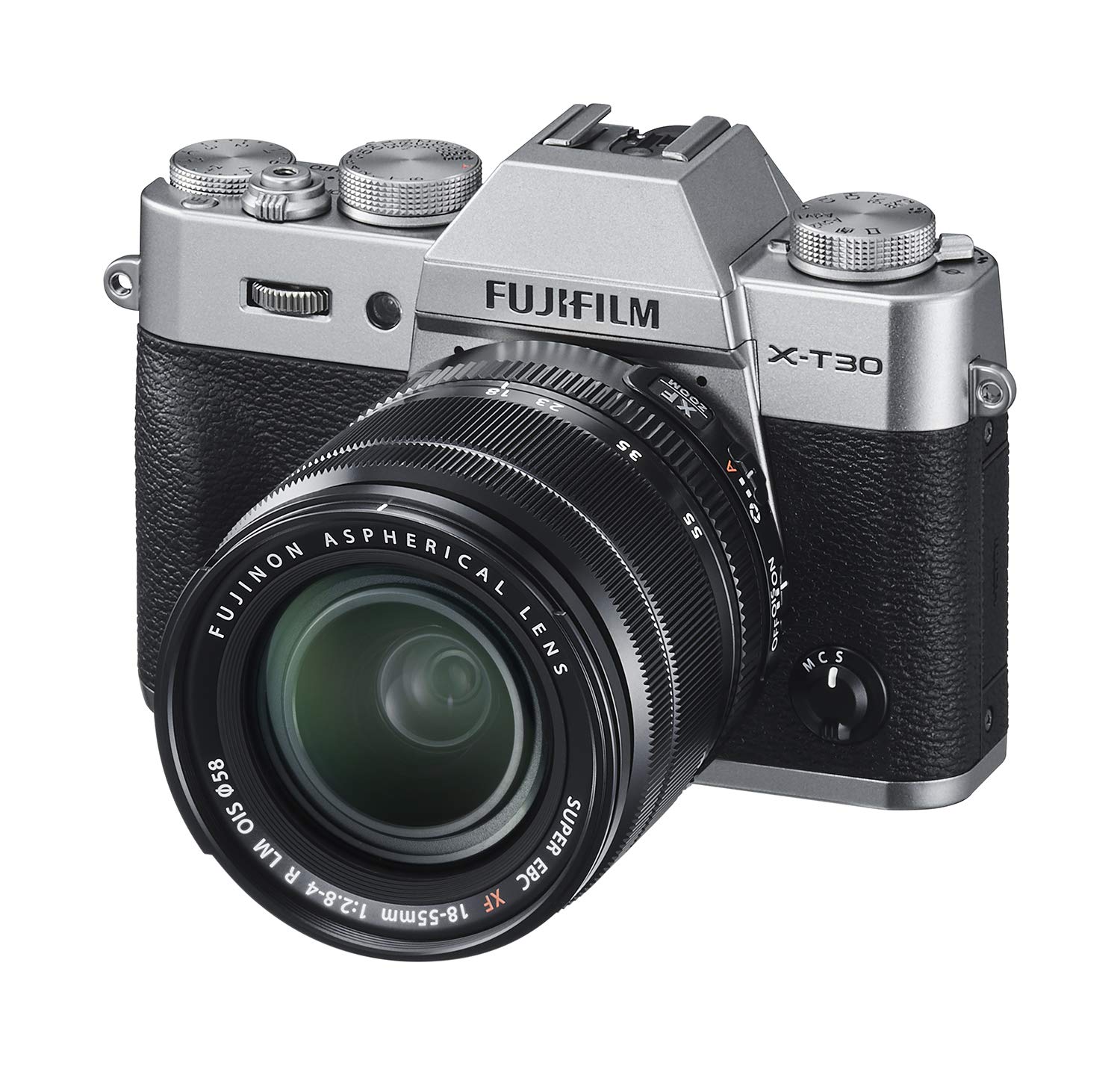 Fujifilm 후지 필름 X-T30 미러리스 카메라 (XF 18-55mm f / 2.8-4 R LM OIS 렌즈 포함)-차콜 실버