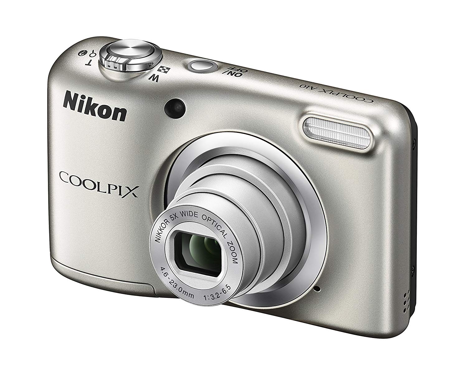 Nikon COOLPIX A10 16.1MP 5x Zoom NIKKOR Glass Lens Digital Camera-Silver Refurbished